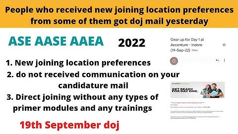 accenture onboarding 2022 for 19th sep || new joining location preferences || comctn on candtr mail