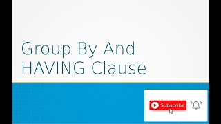 Group By and HAVING Clause || SQL || DBMS || Malayalam Tutorial
