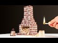 MATCHSTICK mini FIREPLACE Match Chain Reaction Amazing Fire Art