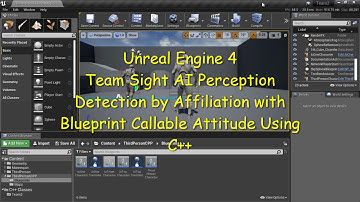 UE4 - Team Sight AI Perception Detection Affiliation Blueprint Callable Attitude C++