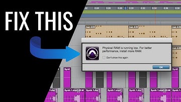 Pro Tools Physical RAM Is Running Low Fix!