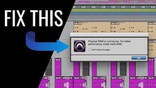 Pro Tools Physical RAM Is Running Low Fix! Resimi