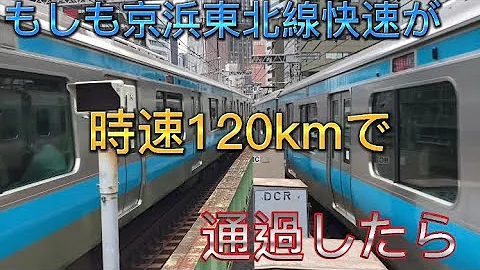 ウソ電 もしも京浜東北線快速電車が時速120kmで通過したら 有楽町駅 