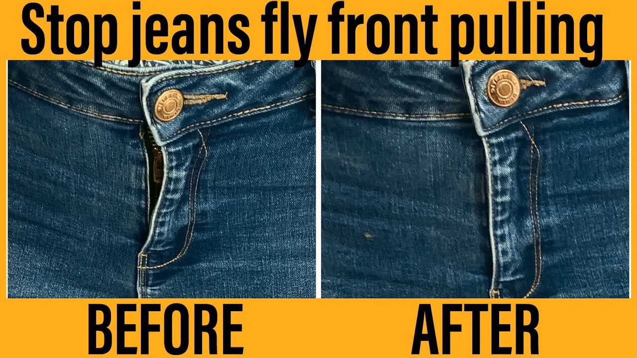 S79 - Jeans fly front quick fix - YouTube