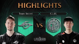 Team Secret vs G2.iG - HIGHLIGHTS - PGL Wallachia S1 l DOTA2