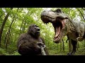 BigFoot se enfrenta al T-Rex en el bosque