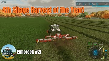 4th and last Silage Harvest of The Year! | FS22 : Elmcreek Start From Scratch Part 21