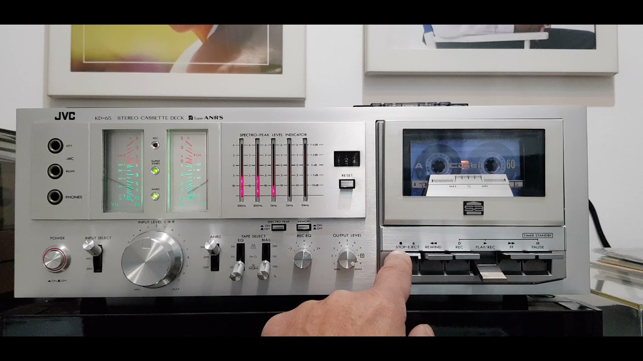 JVC KD 65 cassette deck test YouTube