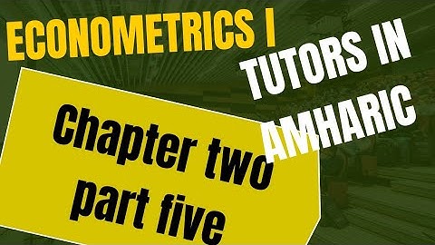 Econometrics I  chapter 2 coefficient of determination, TSS, ESS, RSS part five