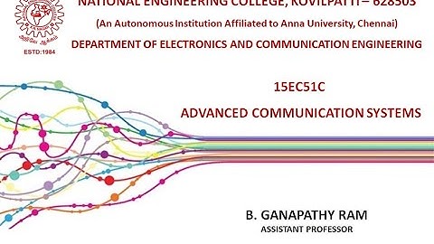 ADVANCED COMMUNICATION SYSTEM UNIT 2 LECTURE 1 : INTRODUCTION  TO ERROR CONTROL CODES