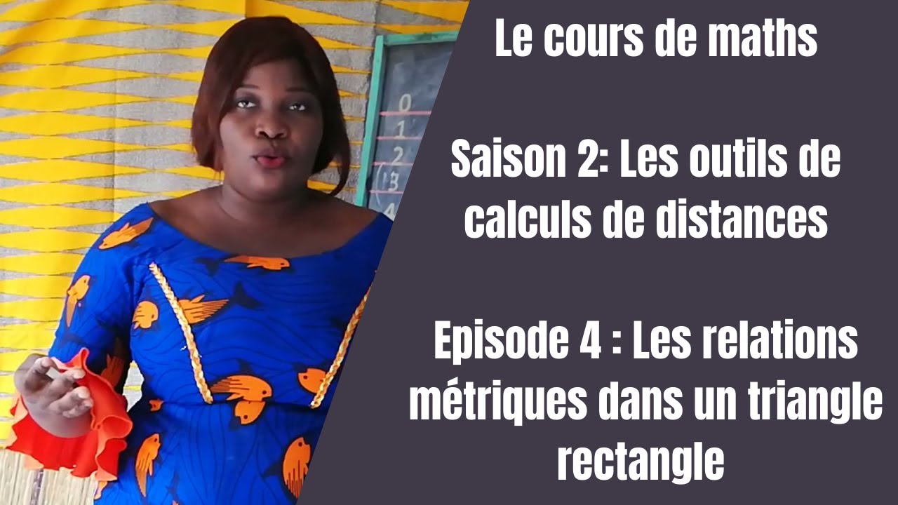 Les relations métriques dans un triangle rectangle