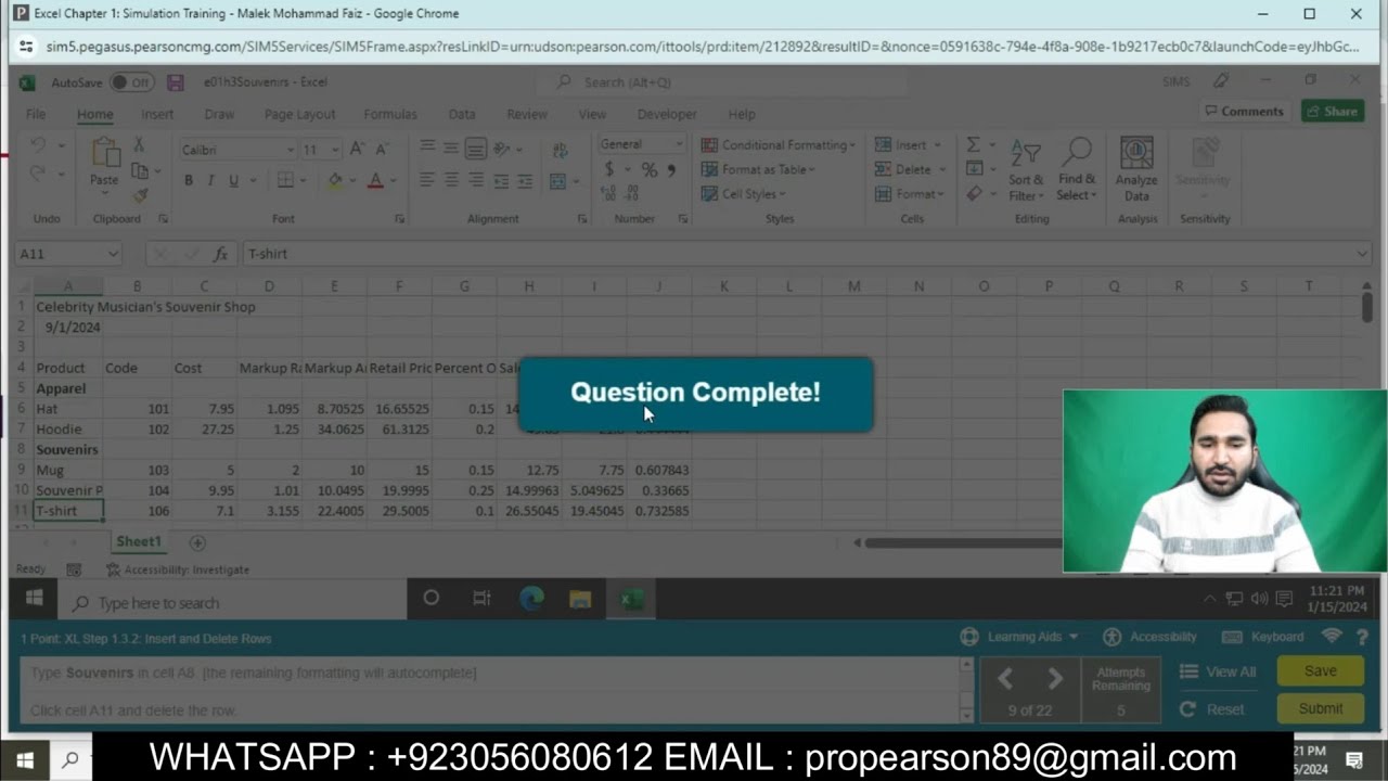 Excel Chapter 1: Simulation Exam || Excel Chapter 1 Simulation Training ...