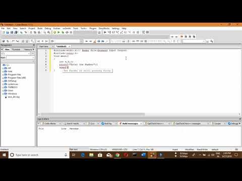 C Programming Addition with two number Code Block