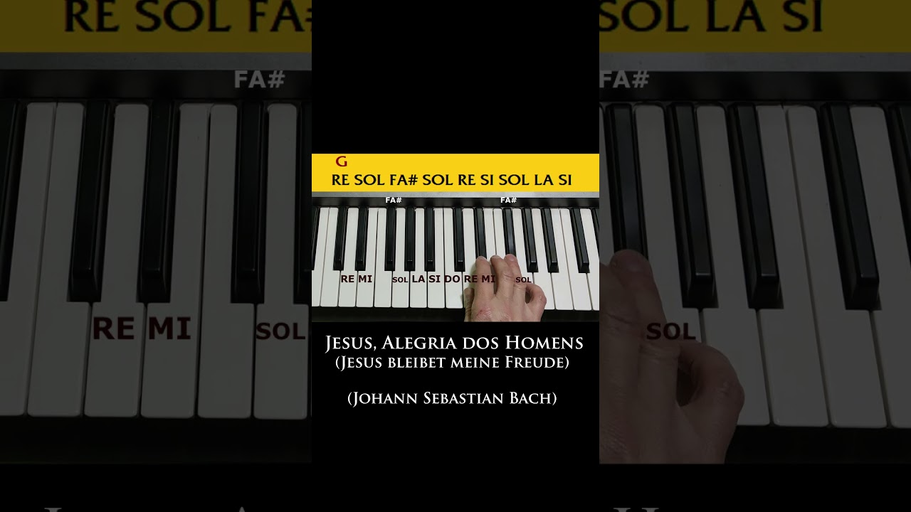 Jesus Alegria dos Homens / Piano tutorial fácil (Easy tutorial piano) #bach #pianotutorial #piano