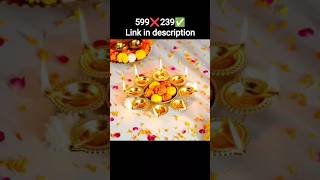 Solimo Diya Shape Iron Flower Decorative Urli for Home | Handcrafted | Golden