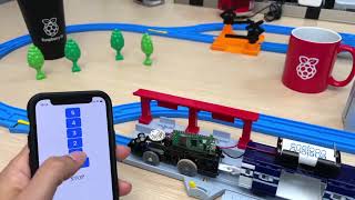 Control a battery operated toy train using a Raspberry Pi Pico W プラレール