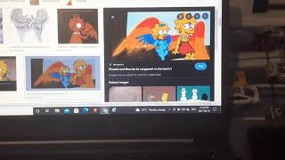 Looking at weird fan art of Lisa Simpson as a wolf (read discription)