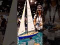 Wind Power Indoors! 🌬️ Elegant Scale RC Sailboat #ytshorts #fahadrctoyz #rc #scalemodels #gaming