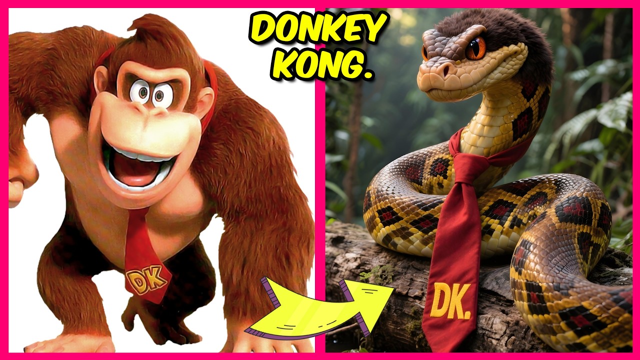 Персонажи Super Mario Galaxy 🍄 в образе змей 🐍! | Викторина с эмодзи 🎮 + Их любимые вещи 🍌✨ | Кон...