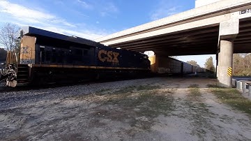 CSXT 5424 leads  CSX  L643 in Dixiana SC on the  CSX  Columbia  Subdivision  the  S-Line