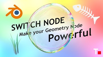 One GeometryNode multiple functions | GeometryNode | Switch Node |