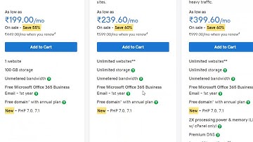 Godaddy linux hosting plans -  Economy, Deluxe, Ultimate