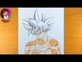 Tutorial how to draw gokus mastered ultra instinct form  step by step