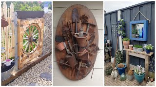 240 Ideas for the decor of a garden plot with the help of crafts made of old things, wood, iron