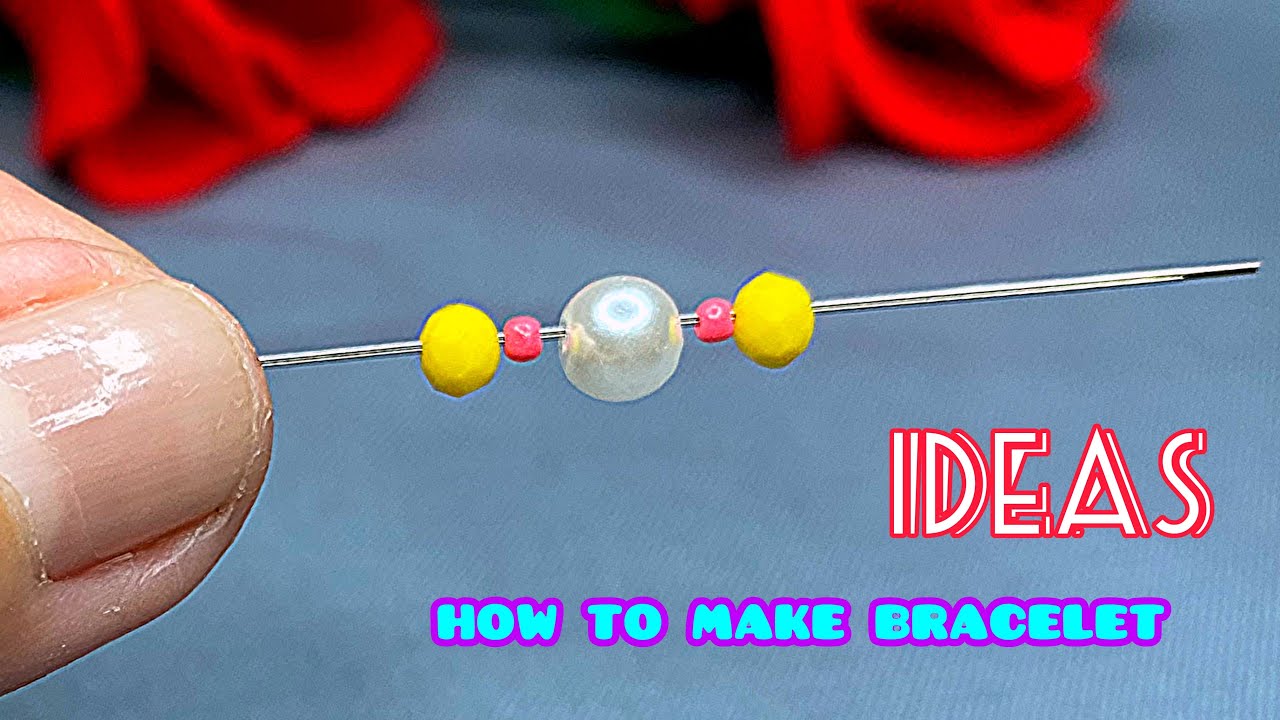 how to make simple bead bracelets // bracelet making tutorial - YouTube