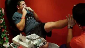 Funny pedicure! Most ticklish feet ever!