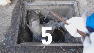 Unclogging Blocked Drain in 5 Seconds Using a Crowbar