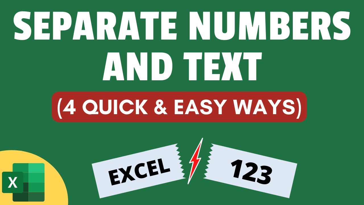 Separate Text and Numbers in Excel (4 Easy Ways)