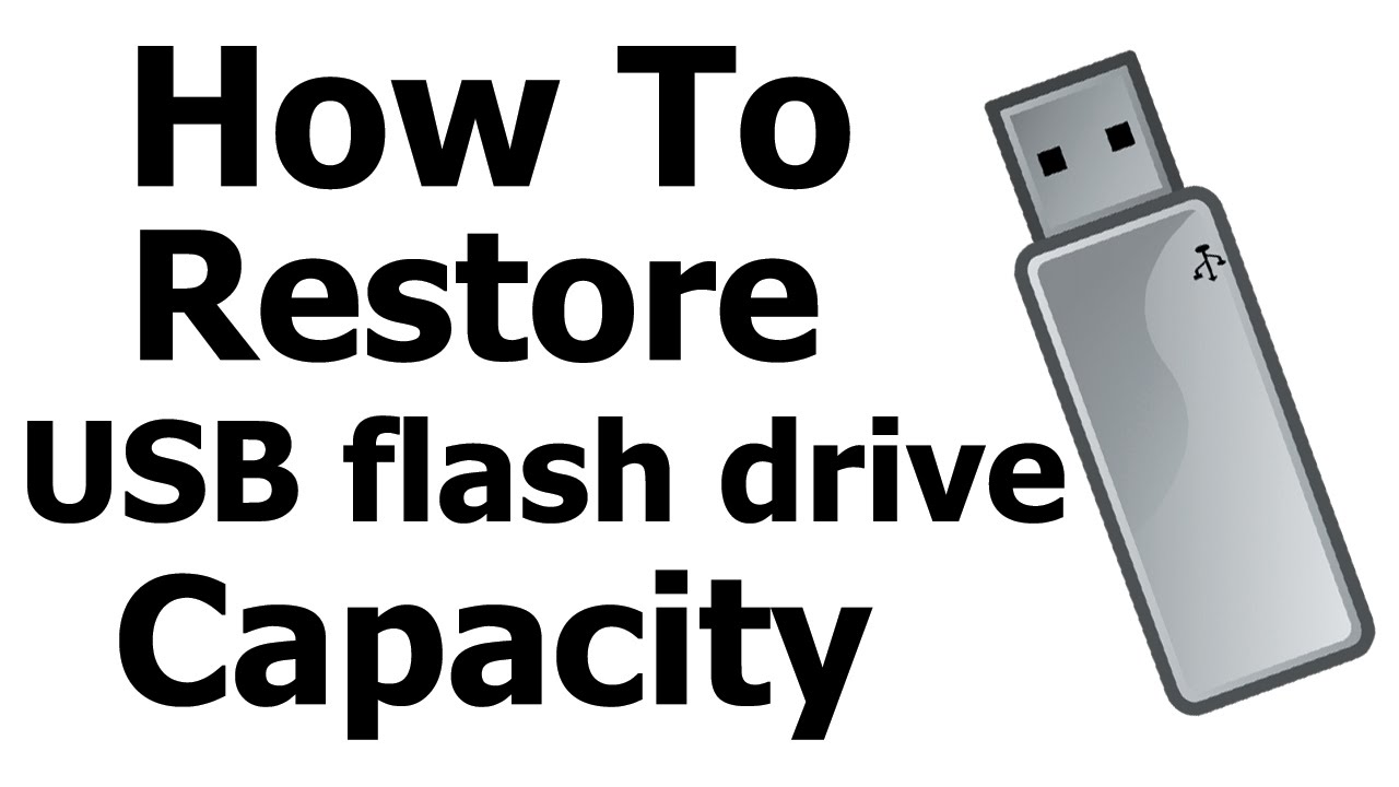 Restore USB flash Drive | Format Unallocated Space How To - YouTube