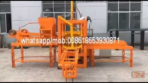 QTF3-20 hydraulic interlocking color paver machine  @ delivery video