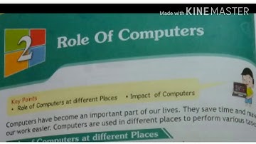 Ch-2, Role of computers,CBSE