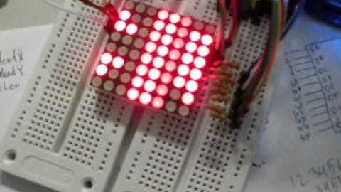 Scrolling text on 8x8 led matrix Arduino