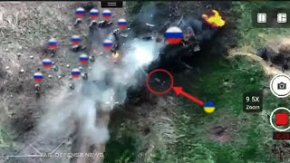 Horrifying Moments! How Ukrainian Thermobaric Drones Hald Advance of Russian Troops on Battlefield