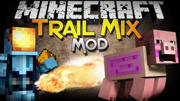 Minecraft Mods | TRAIL MIX MOD - Launch, Ride, and EXPLODE Pigs! - Mod Showcase