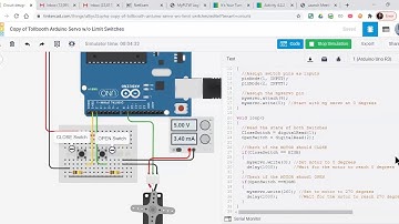 Arduino Toll Booth Servo Motor Tinkercad