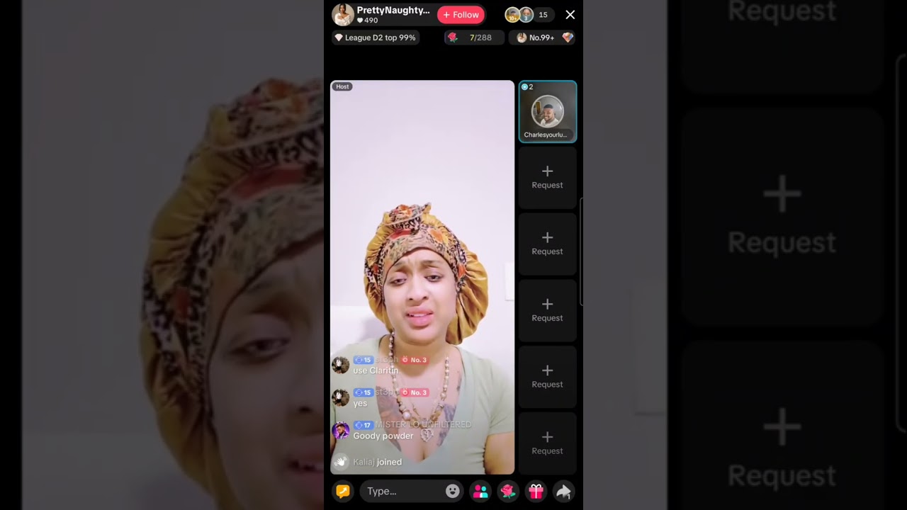 Charlene TikTok Live 3/2 (fighting trolls and yapping with a friend)