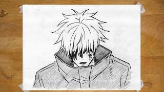 Draw Gojo step by step | Anime drawing for beginners