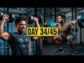 DAY 34/45: रुकना मना है!🔥 Shoulder & Leg Workout 🏋️ Motivation Hindi #lokeshhidawat #viralvideo
