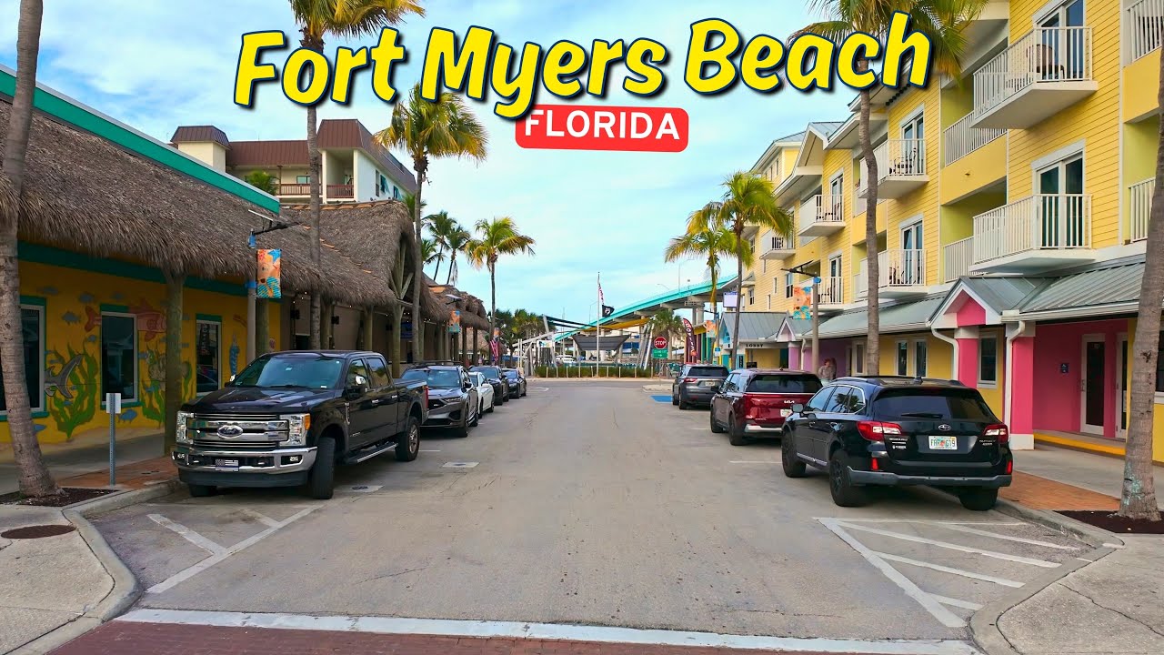 Поездка через Форт-Майерс-Бич, Флорида.