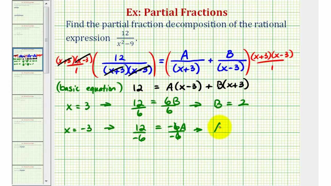 kust grens meel Ex 1: Partial Fraction Decomposition (Linear Factors) - YouTube