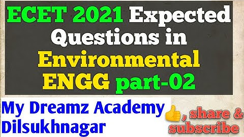 ECET 2021 Expected Questions in Environmental ENGG part-02