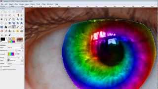 GIMP-How to multicolor an eye screenshot 3