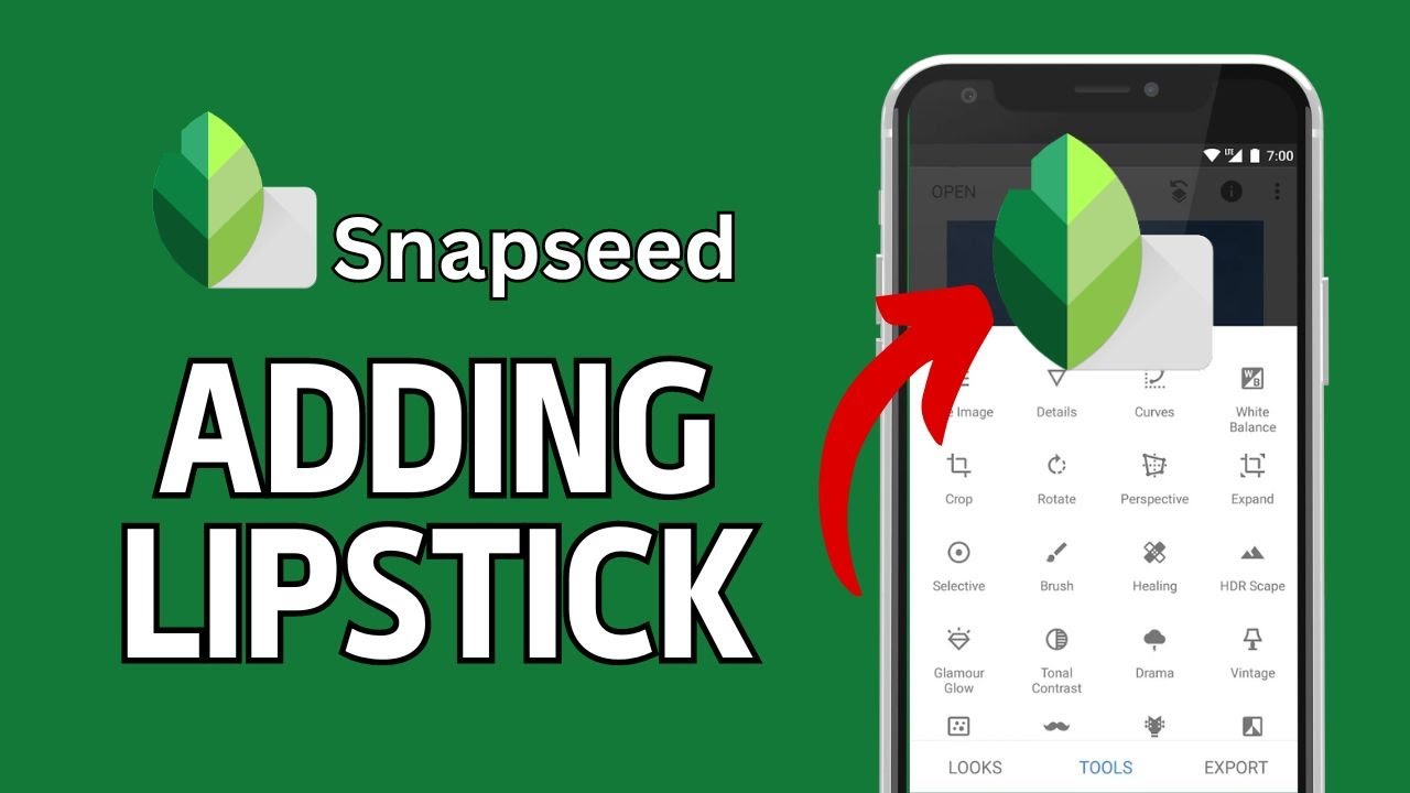 Как добавить помаду в Snapseed 2024?