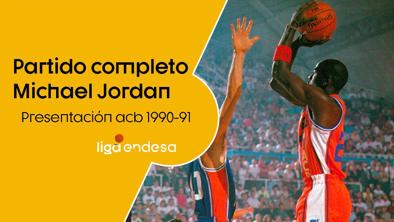 Desgracia Remolque alto MICHAEL JORDAN en ACB: presentación 1990-91 | PARTIDO COMPLETO - YouTube