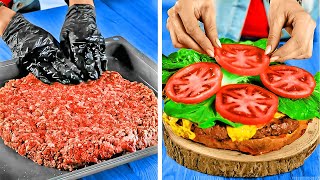 Mouth-Watering Giant Burger || Delicious Food Recipes