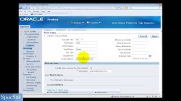 Register Supplier to access iSupplier portal in Oracle R12 2